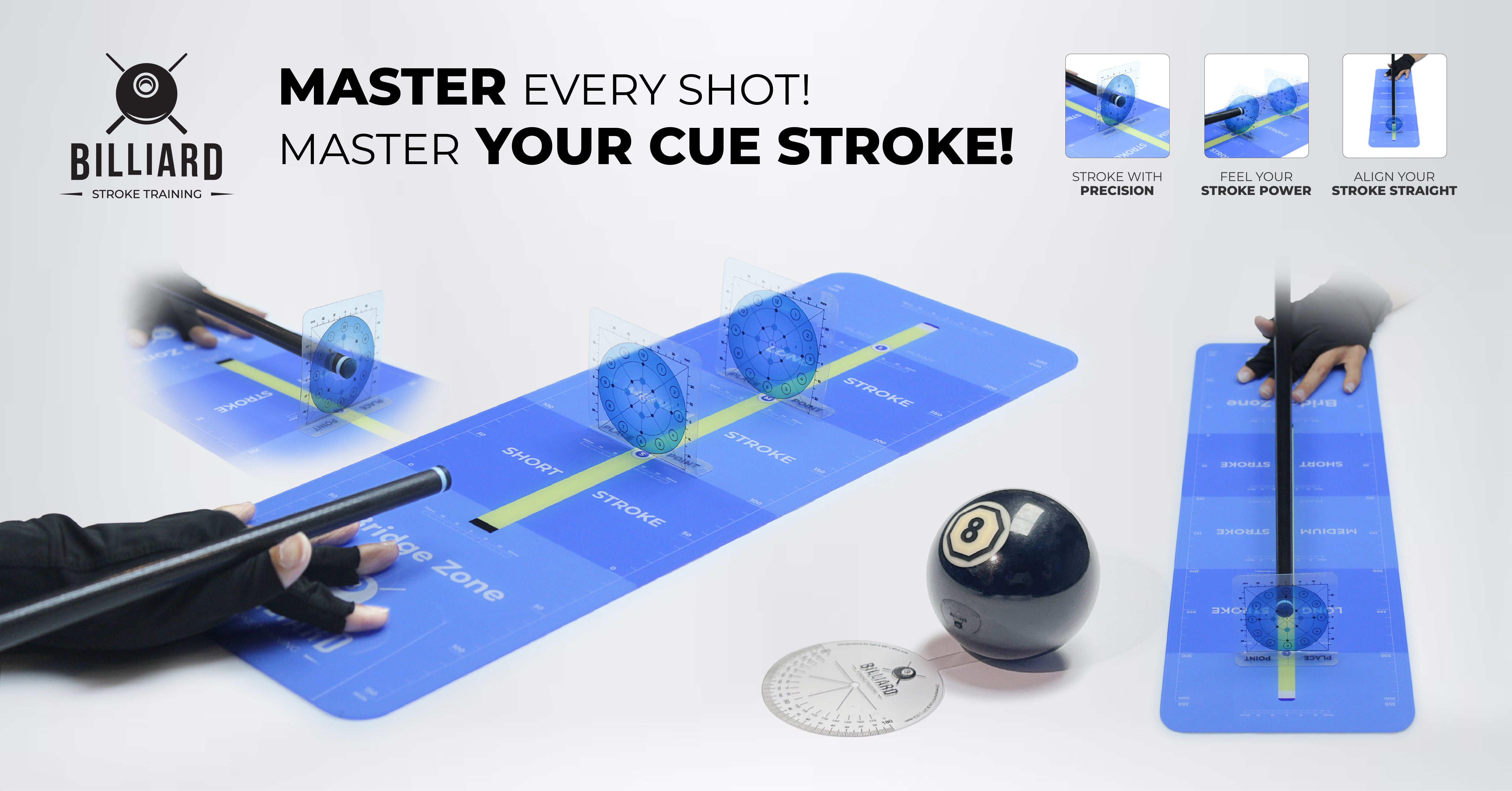 Snooker Alignment Billiard Training Aids - Cue Alignment, Stroke Accuracy & Practice ...