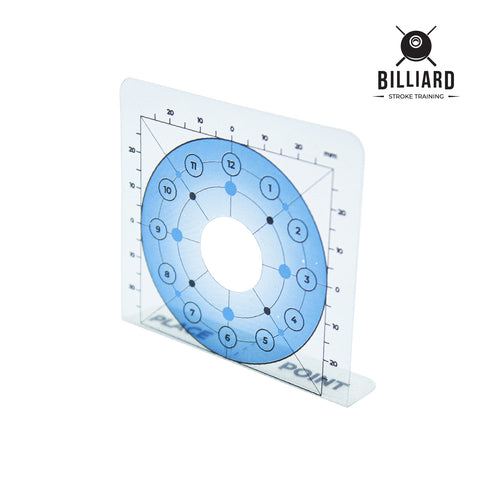 virtual billiard ball card with holes for practice cue stroke billiard, and accuracy training