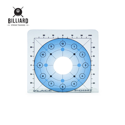 virtual billiard ball card with holes for practice cue stroke billiard, and accuracy training with point training